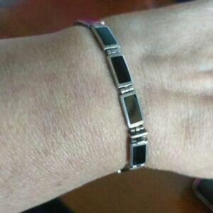Black Onix Sterling Silver Bracelet